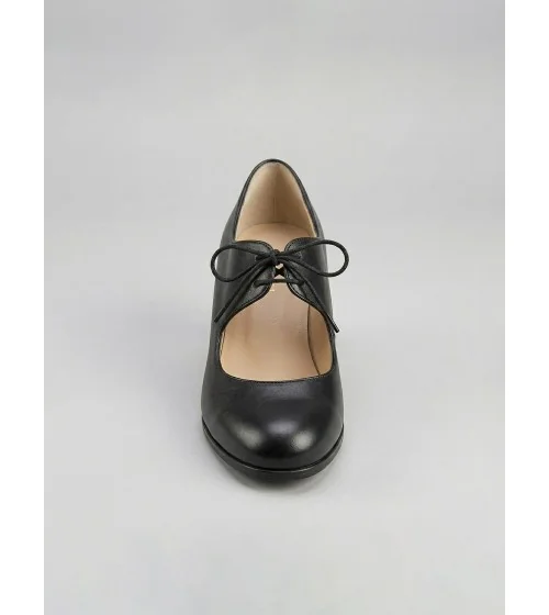 Zapatos de baile BASIC CORDONERA Piel/Ante Negro | Begona Cervera